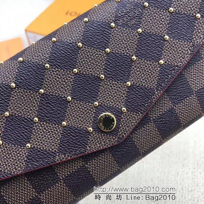路易威登LV頂級原單 N60123 2018年秋季款DamierEbene帆布Sarah錢夾 ZY1093